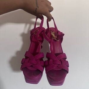 FUCHSIA YSL TRIBUTE HEELS
